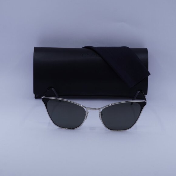 Saint Laurent SL409 001 Cat Eye Sunglasses - Silver/Black/Grey main image 9